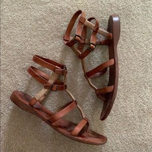 Frye Rachel Gladiator Cognac size 9